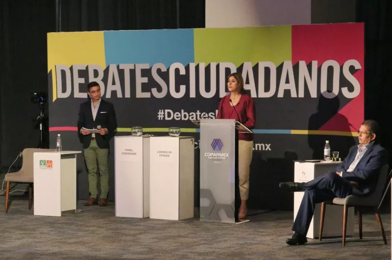 La Coparmex en SLP organizó un debate entre candidatos y candidatas ala gubernatura de la entidad. 