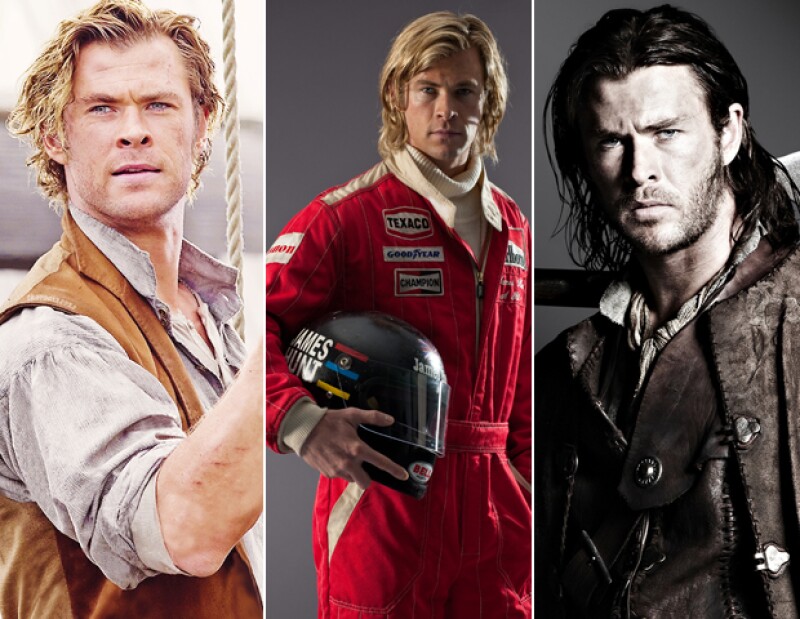Chris en imágenes de las cintas In the heart of the sea, Rush y The Huntsman.