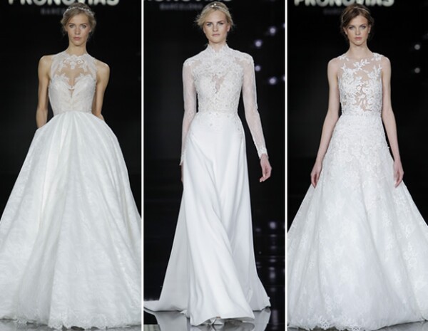 Los bodices de encaje y faldas en A fueron de las principales tendencias para 2017.