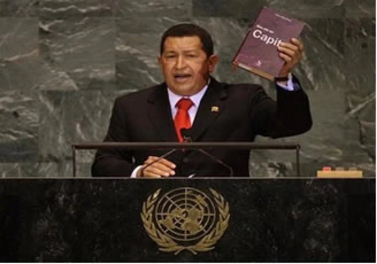 El presidente de Venezuela, Hugo Chávez, llamó a los líderes mundiales y Obama a leer a Karl Marx. (Foto: AP)