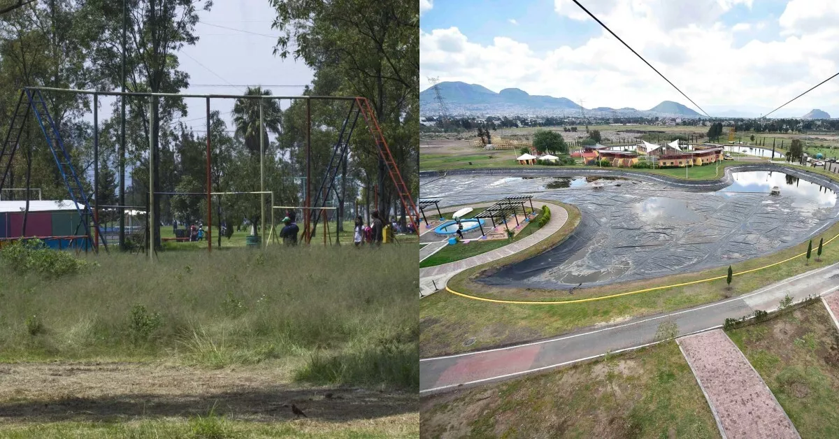 Antes y después del Parque Cuitláhuac