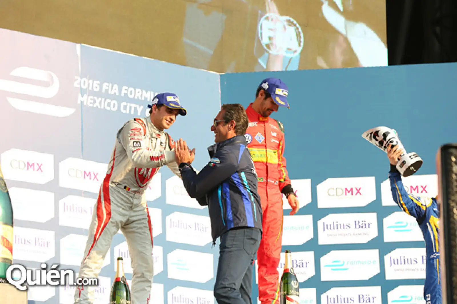 Jerome D´Ambrosio, Carlos Slim y Lucas Di Grassi,