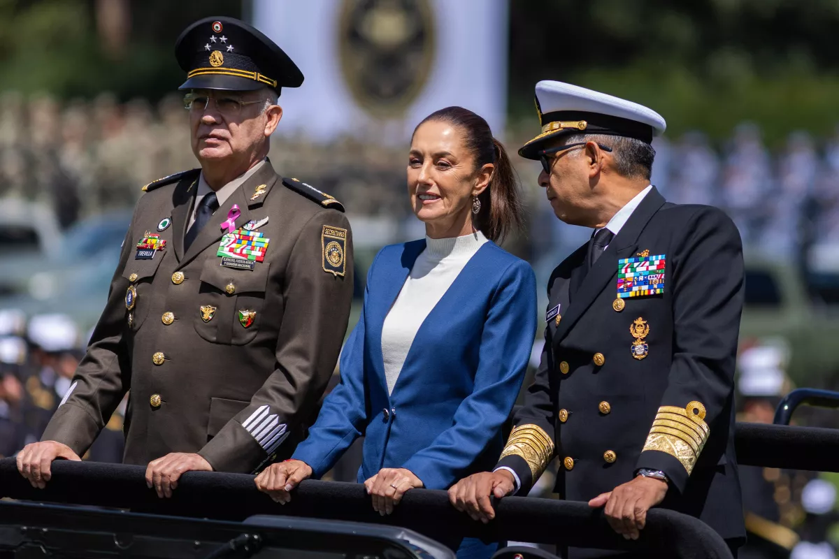 Mexico's President Claudia Sheinbaum attends her military inauguration ceremony