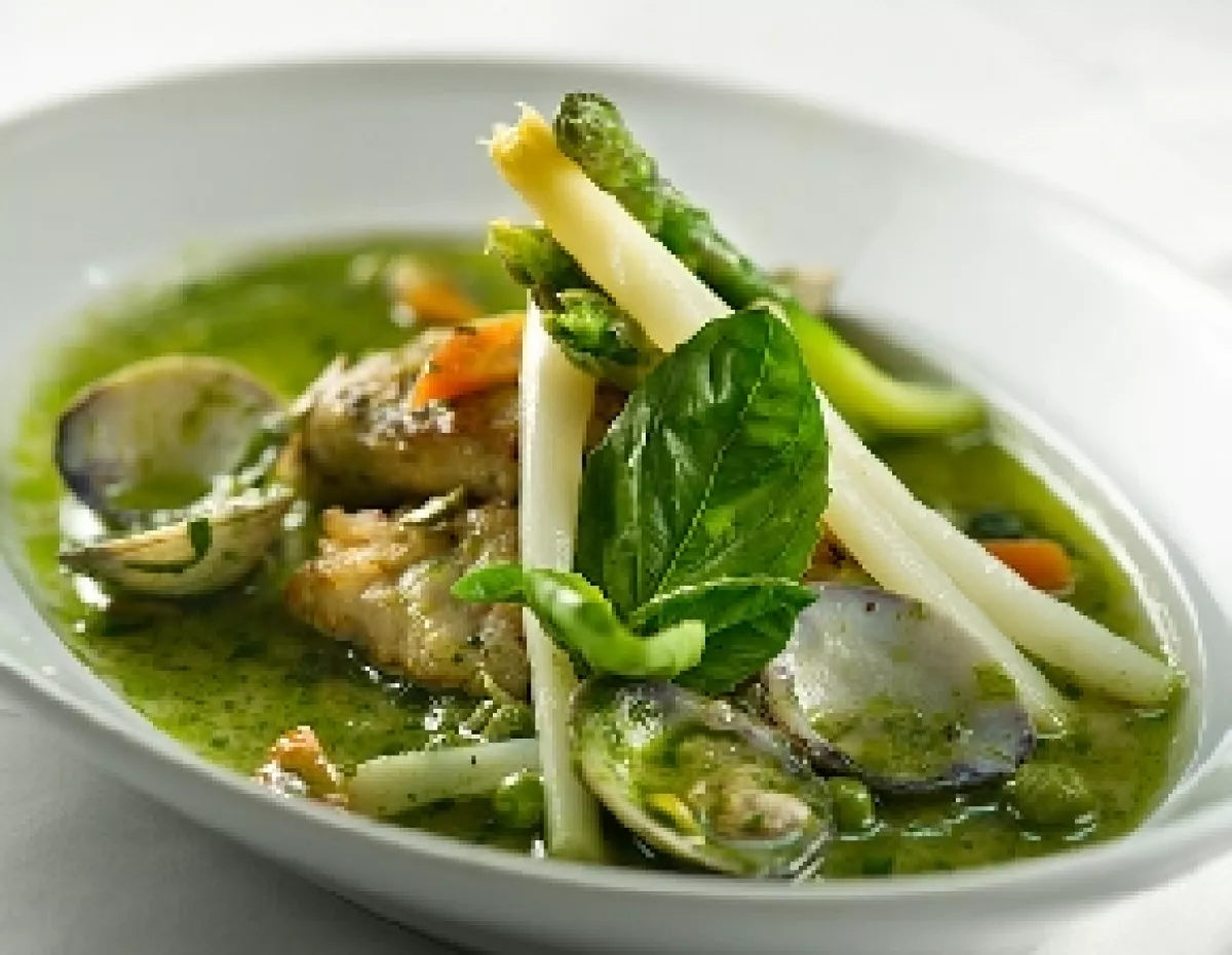 Este es uno de los deliciosos platillos que los chefs Ulf y Bernhard tienen en Trío.
