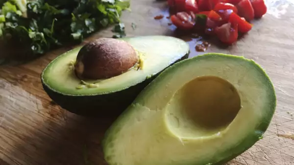 Avocado with fresh ingredients