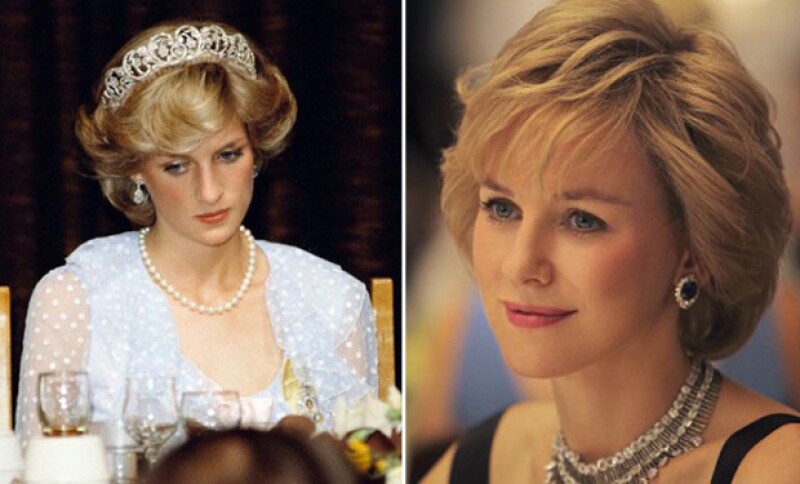 Naomi Watts no tuvo mucho éxito interpretando a Lady Di, pero su parecido era particular.