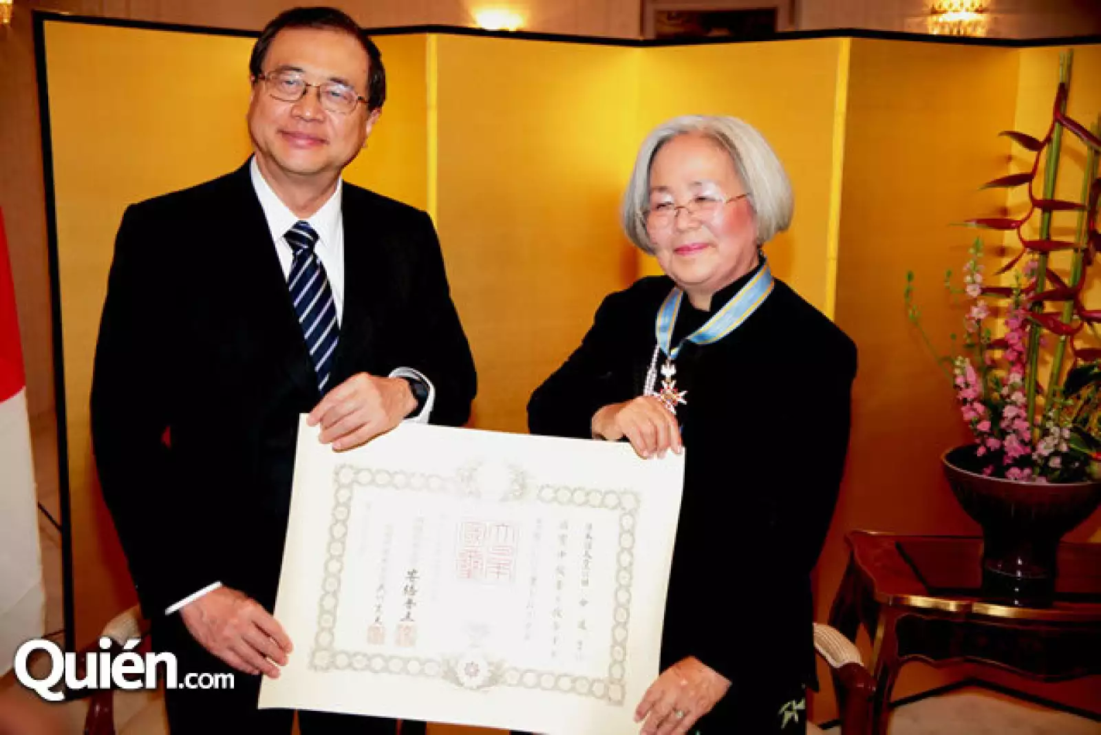 Shuichiro Megata y Michiko Tanaka