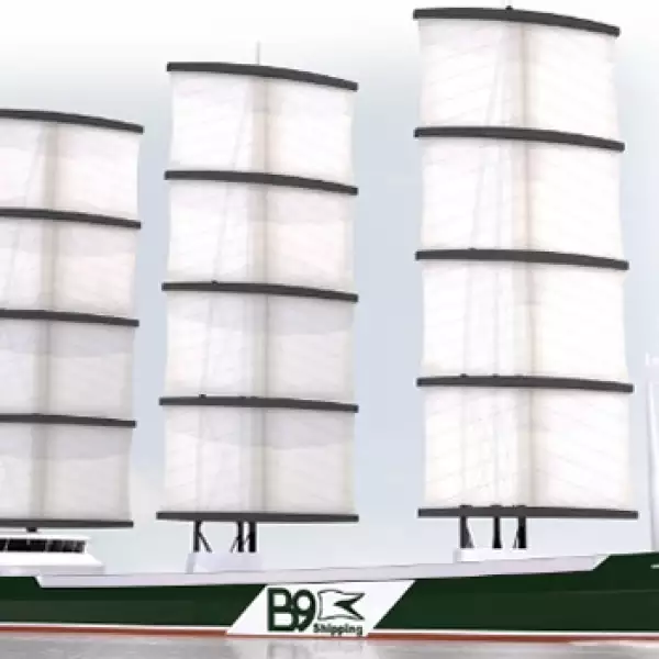 barco con energia eolica