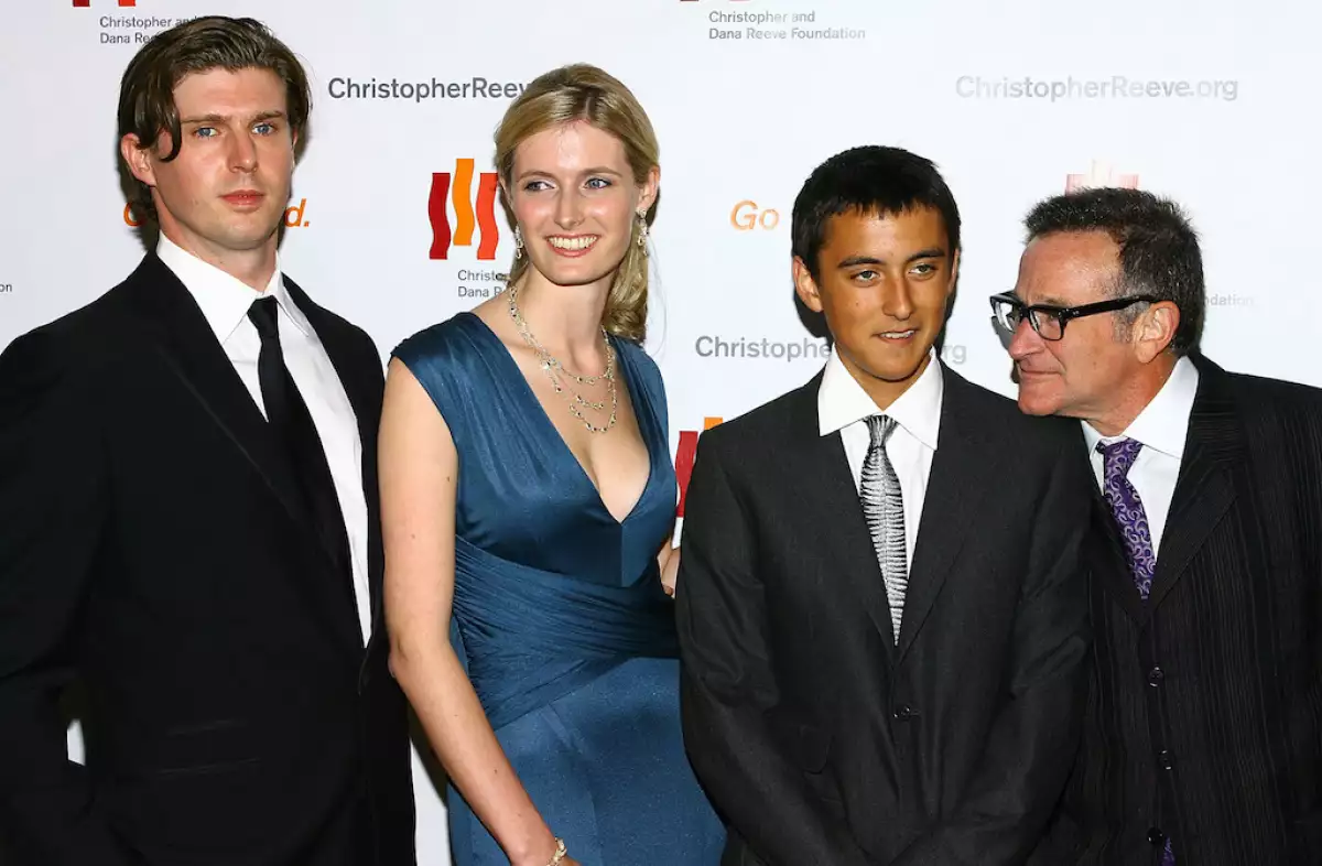 Robin Williams y sus hijos Cody y Zelda