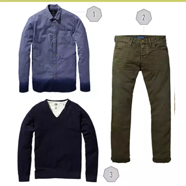 El verde es el color de la temporada, por eso decidimos armar un look que incorporar este tono de manera divertida. El deslavado de la camisa y el corte del suéter complementan los pantalones de ma...