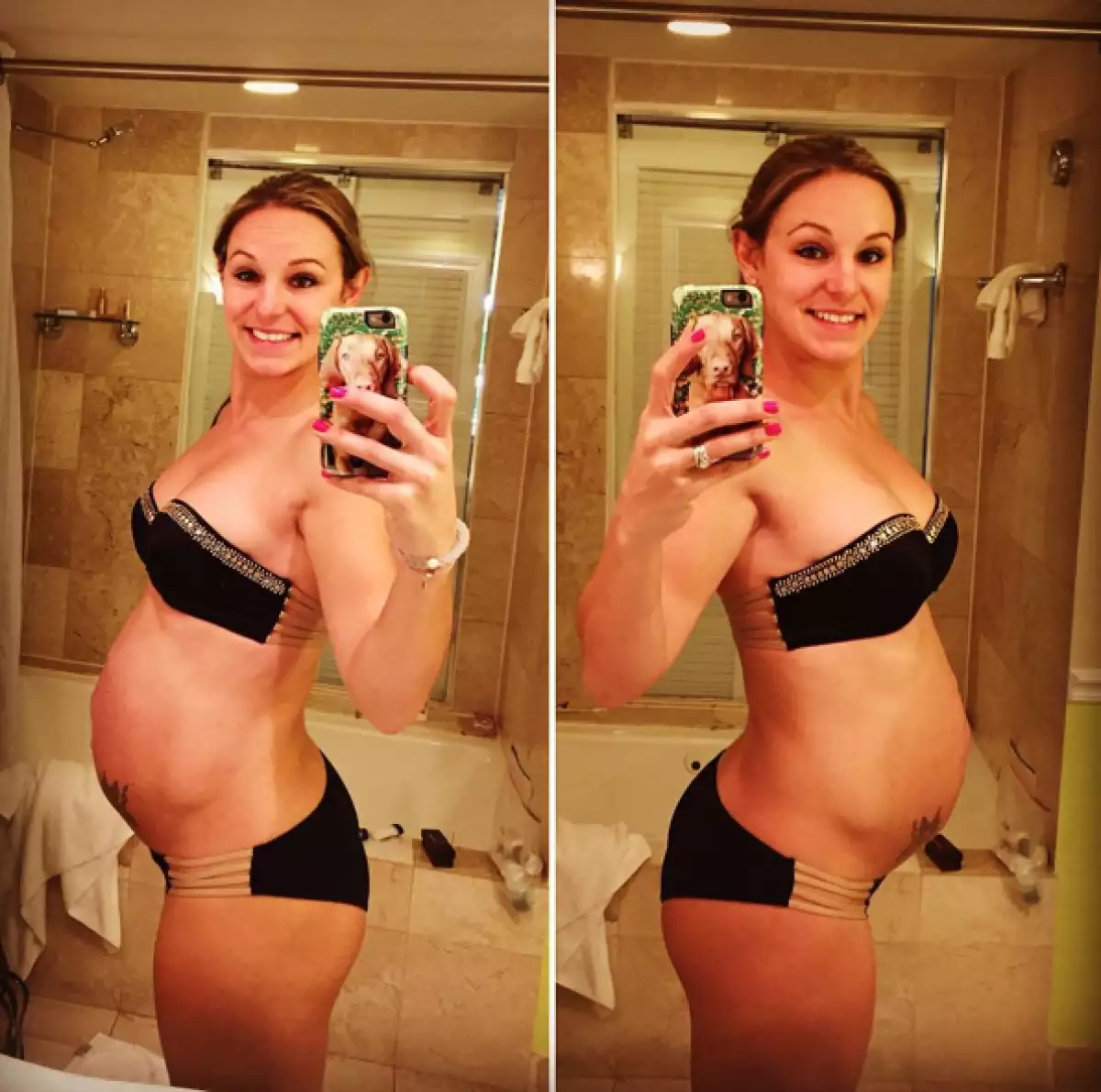 Así se ve Stacey de perfil.