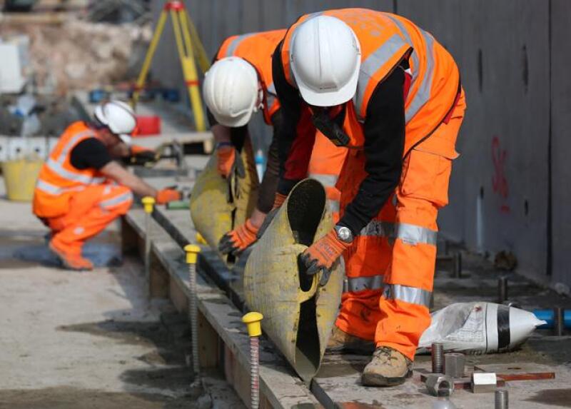 Trabajadores construccion