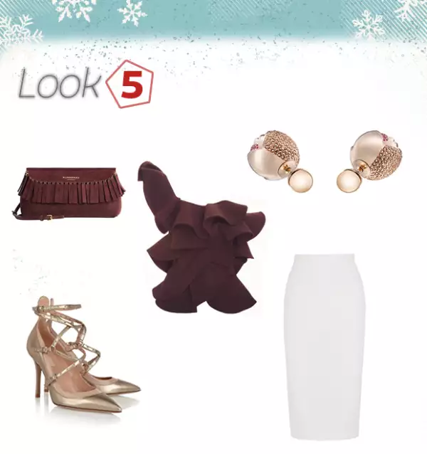 Clutch: Burberry  / Zapatos: Valentino / Top: Johanna Ortiz / Falda: Rouland Mouret / Aretes: Dior