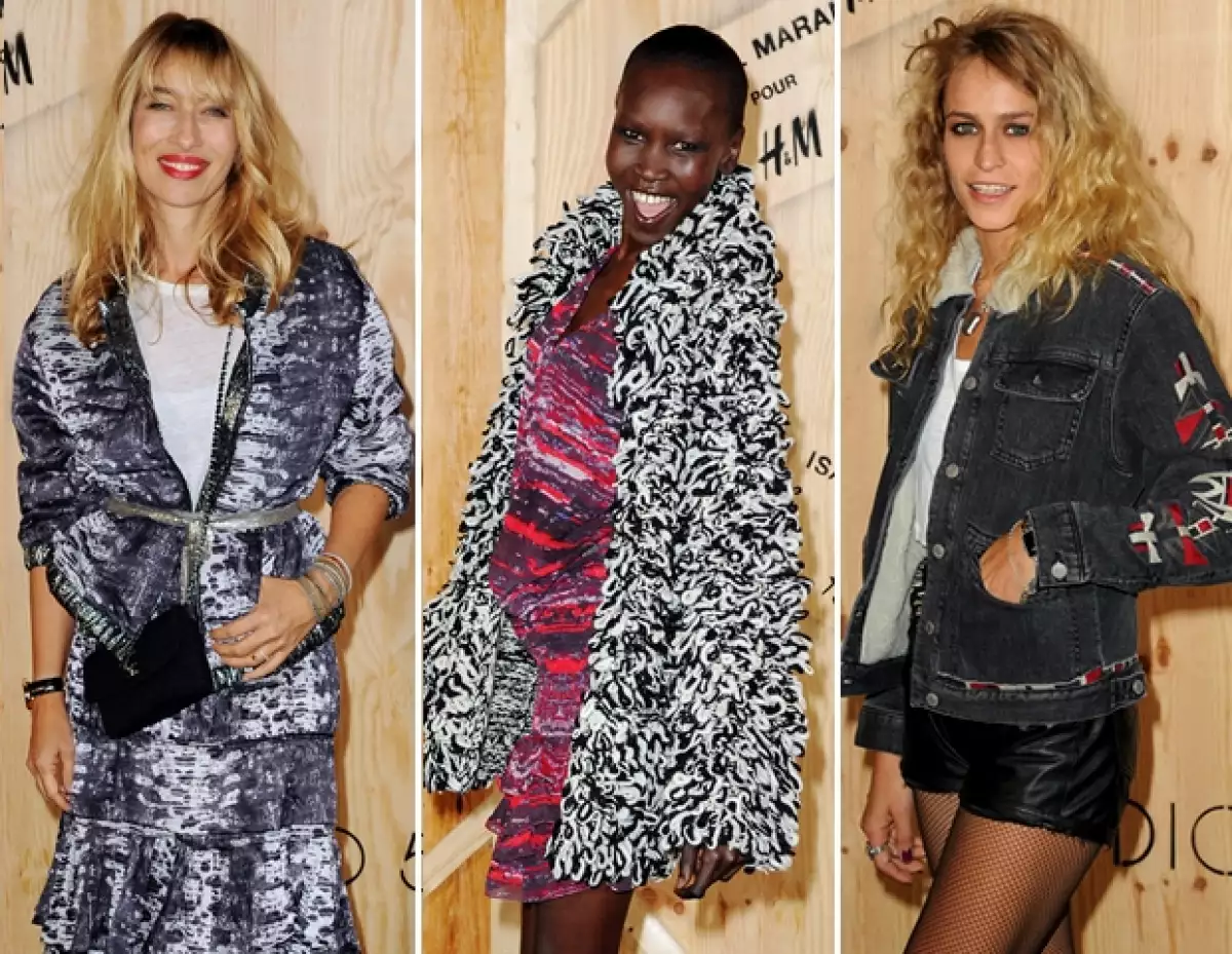Alexandra Golovanof, Alek Wek y Alice Dellal usando Isabel Marant para H&M