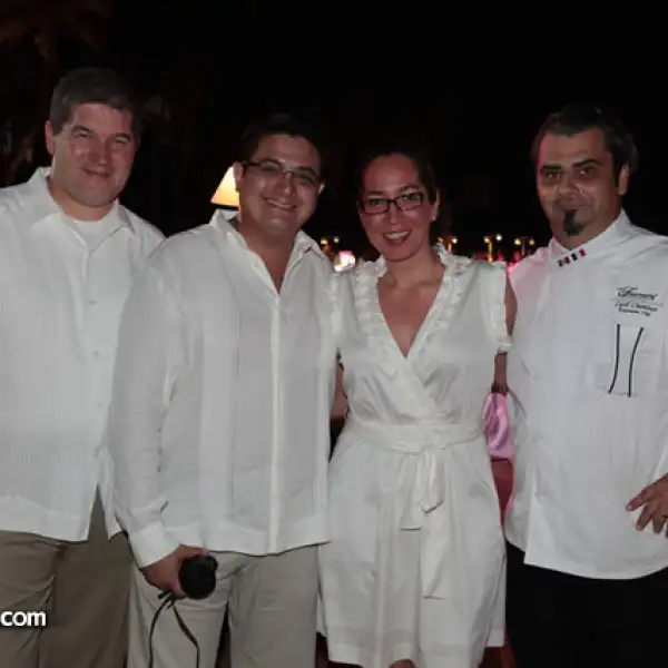 Thomas Becker, Rafael Torres, Brenda Gómez y Cyril Cheminot