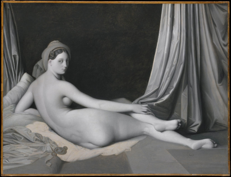 Jean-Auguste-Dominique Ingres, "Odalisque in Grisaille" (about 1824-34)