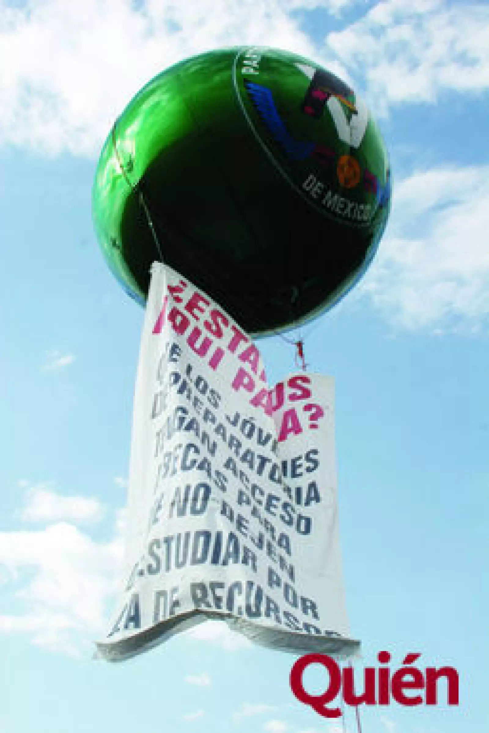 Globo aerostático del Partido Verde Ecologista de México