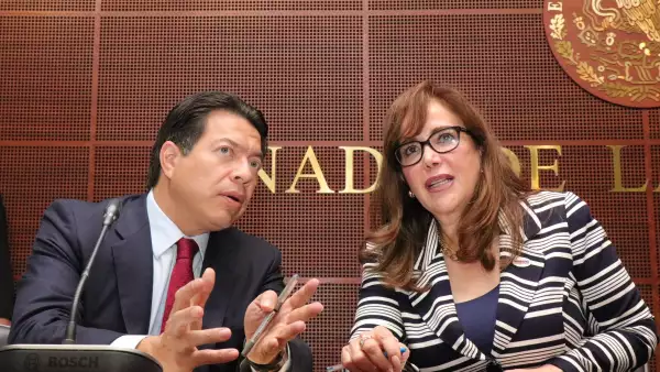 Mario Delgado y Yeidckol Polevnsky