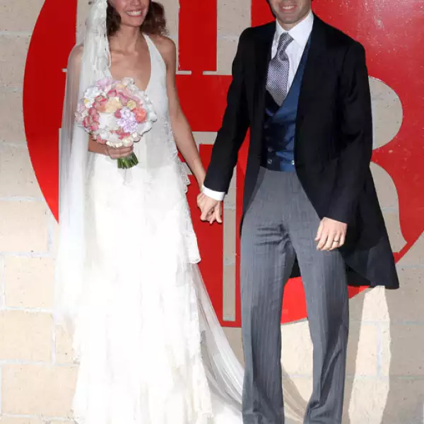 Anna Ortiz y Andrés Iniesta después de darse el sí.