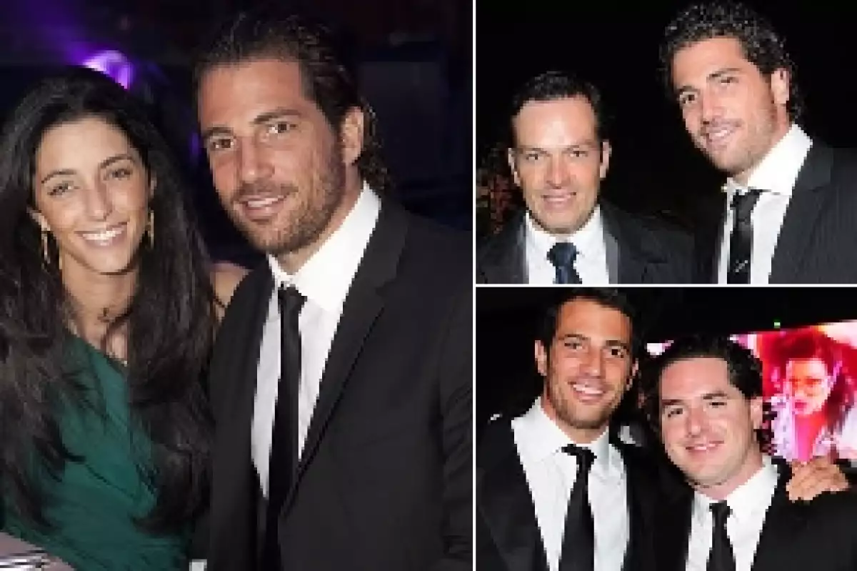 Alejandro Litchi con su novia Estefanía Helfon y algunos amigos.