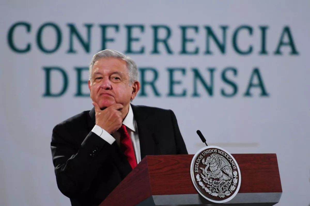Andrés Manuel López Obrador, presidente de México, durante su participación en la conferencia.