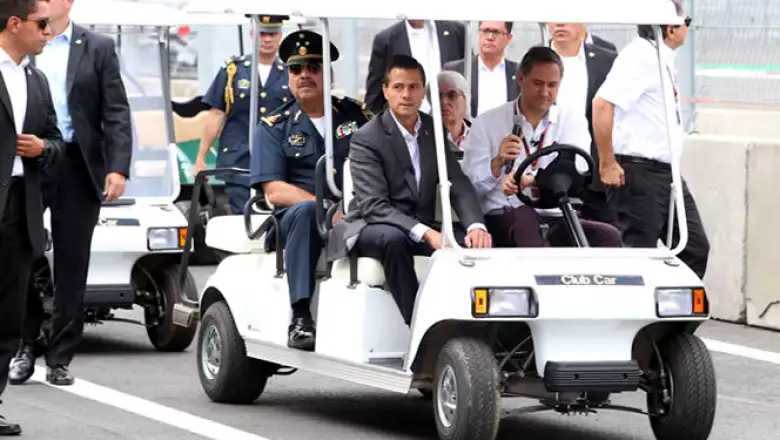 El presidente Enrique Peña Nieto acudió al Autódromo Hermanos Rodríguez a unos días de que se realice el evento de la Fórmula 1.