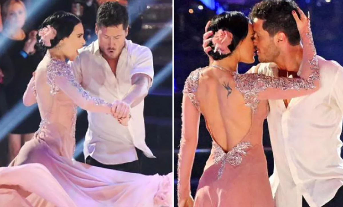 La también cantante y su pareja obtuvieron el mayor puntaje de la noche con su sexy estilo de foxtrot.