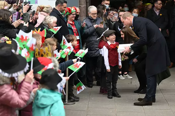 Prince William and Catherine Duchess of Cambridge visit to Abergavenny Market, Wales, UK - 01 Mar 2022