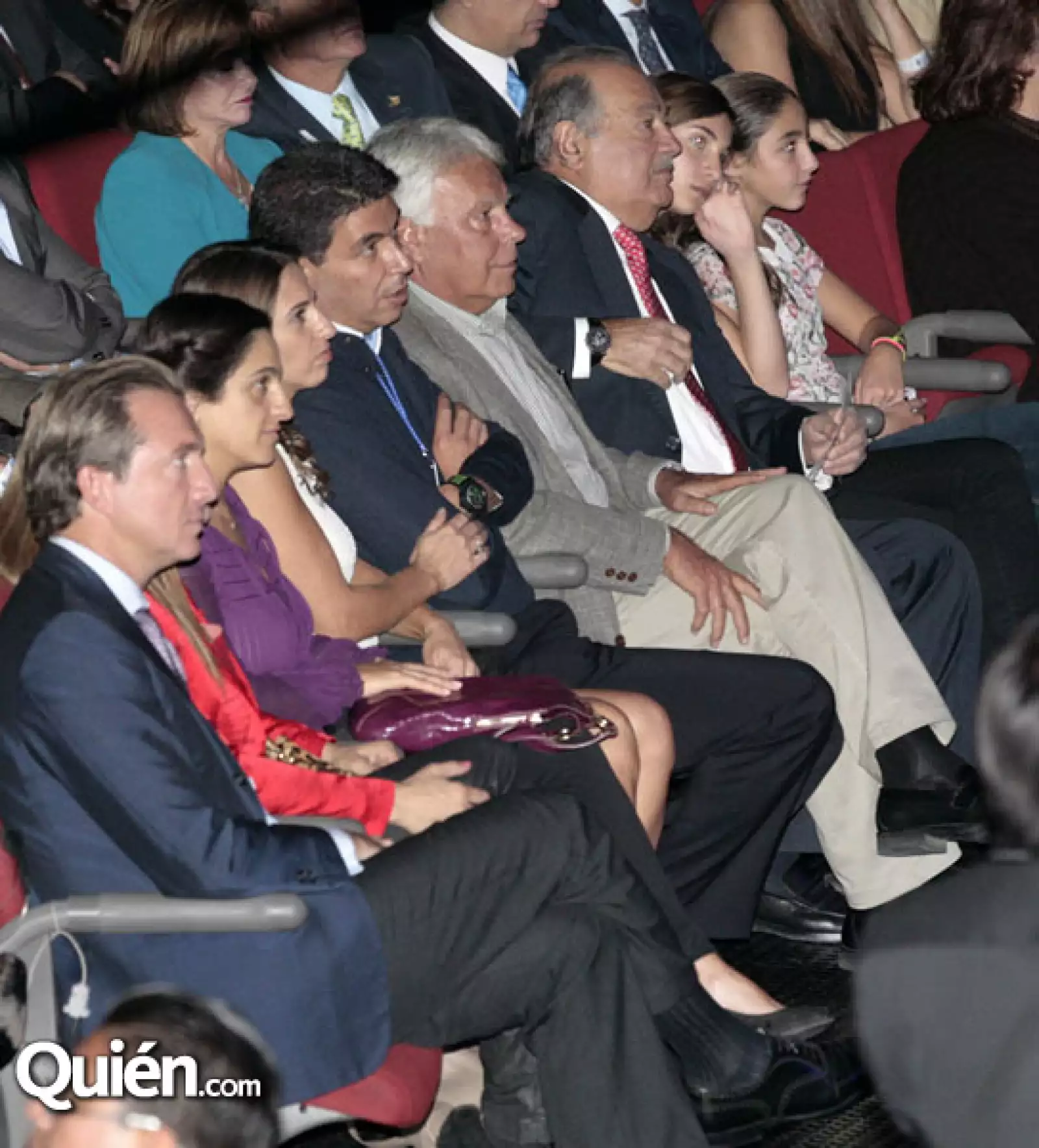 Soumaya y Johanna Slim, Arturo Elías Ayub y Carlos Slim