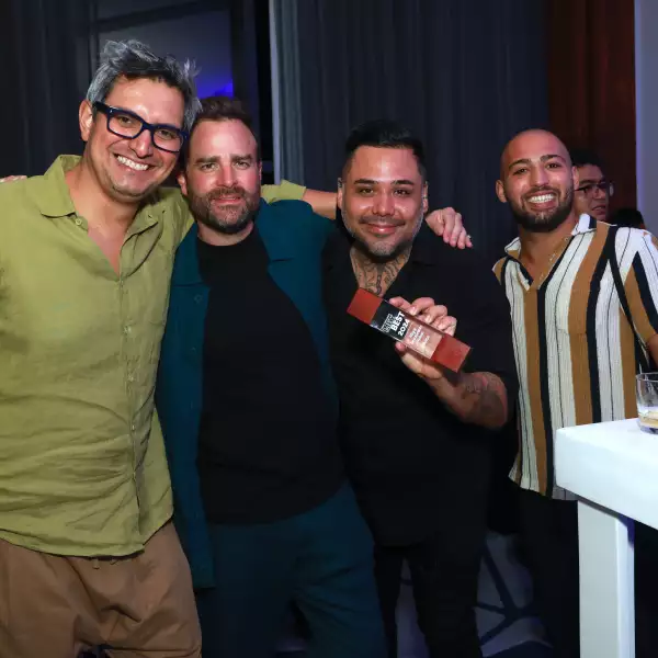 Diego Salazar, Max Villegas, chef José Luis Hinostroza y Juan I