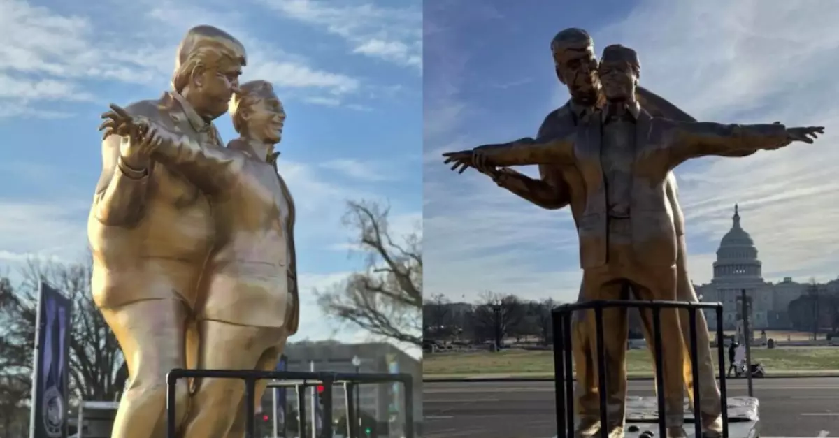 Trump Epstein estatua