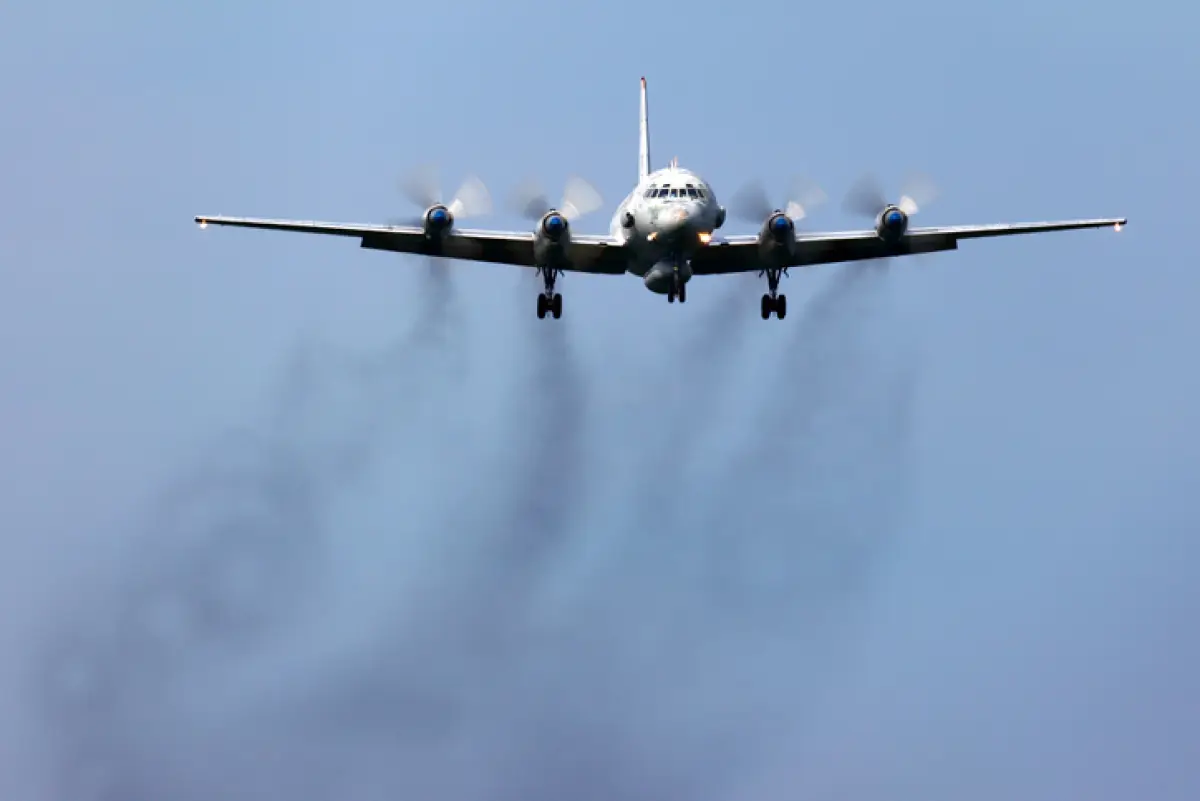 Ilyushin IL-20 of russian air force landing at Kubinka air force base.