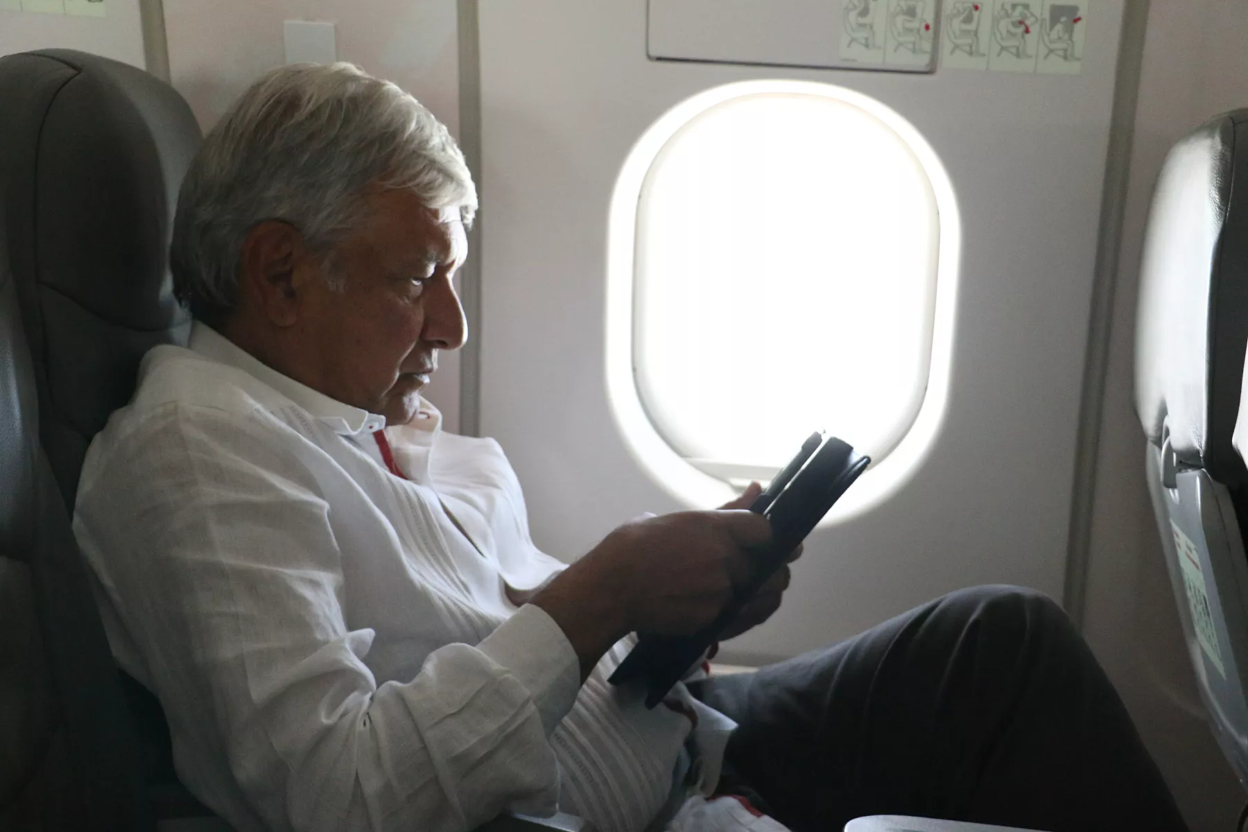 AMLO en vuelo