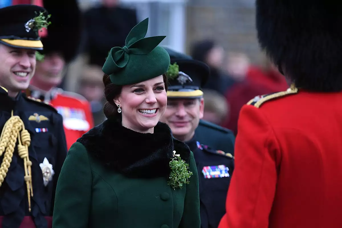 The Duke And Duchess Of Cambridge Attend The Irish Guards St Patrick's Day Parade