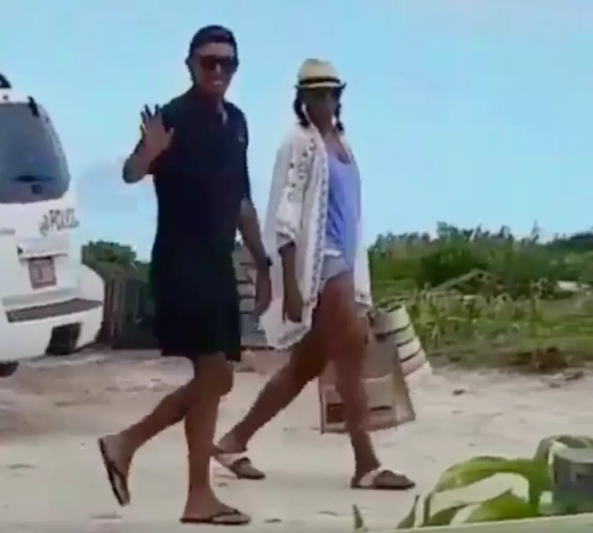 michelle y barack en el caribeb