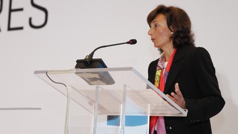 La directora del Banco Mundial para México y Colombia ofreció unas palabras en la inauguración del evento.