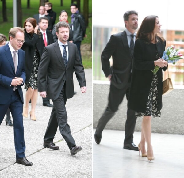 Federico empezó el día solo en el MUTEC, pero pronto llegó Mary.