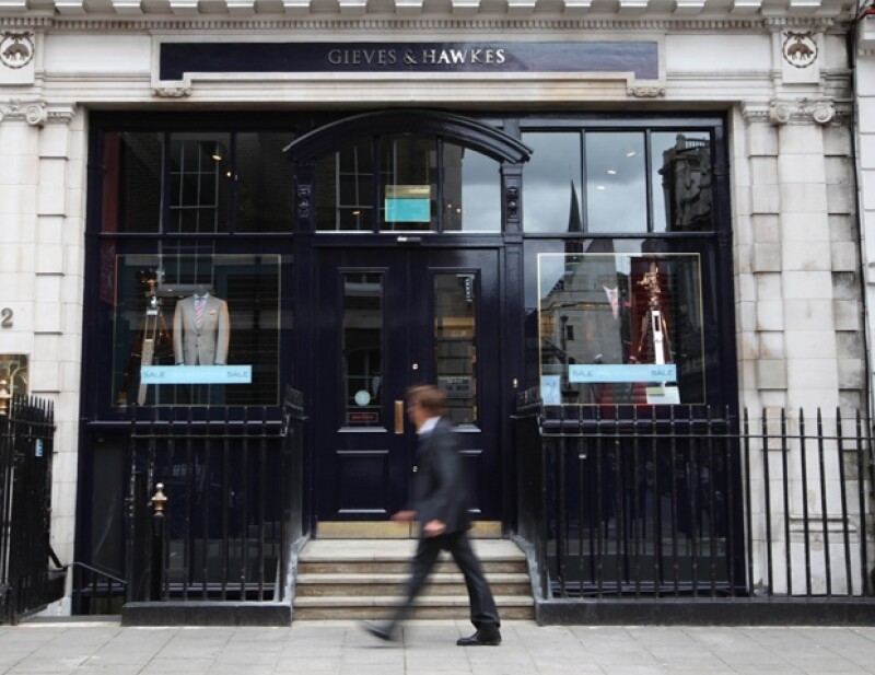 Gives and Hawkes está localizado en Savile Row.