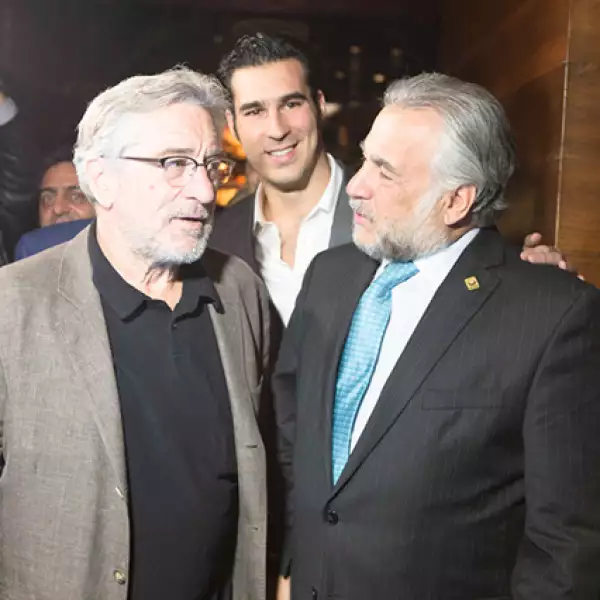 Robert de Niro, Miguel Torruco Jr. y Miguel Torruco