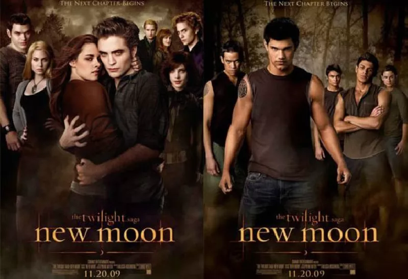 A poco más de un mes para su estreno, se dieron a conocer los carteles de la segunda parte de ‘Crepúsulo”. El que más llama la atención es en donde aparecen Rob Pattinson y Kristen Stewart.