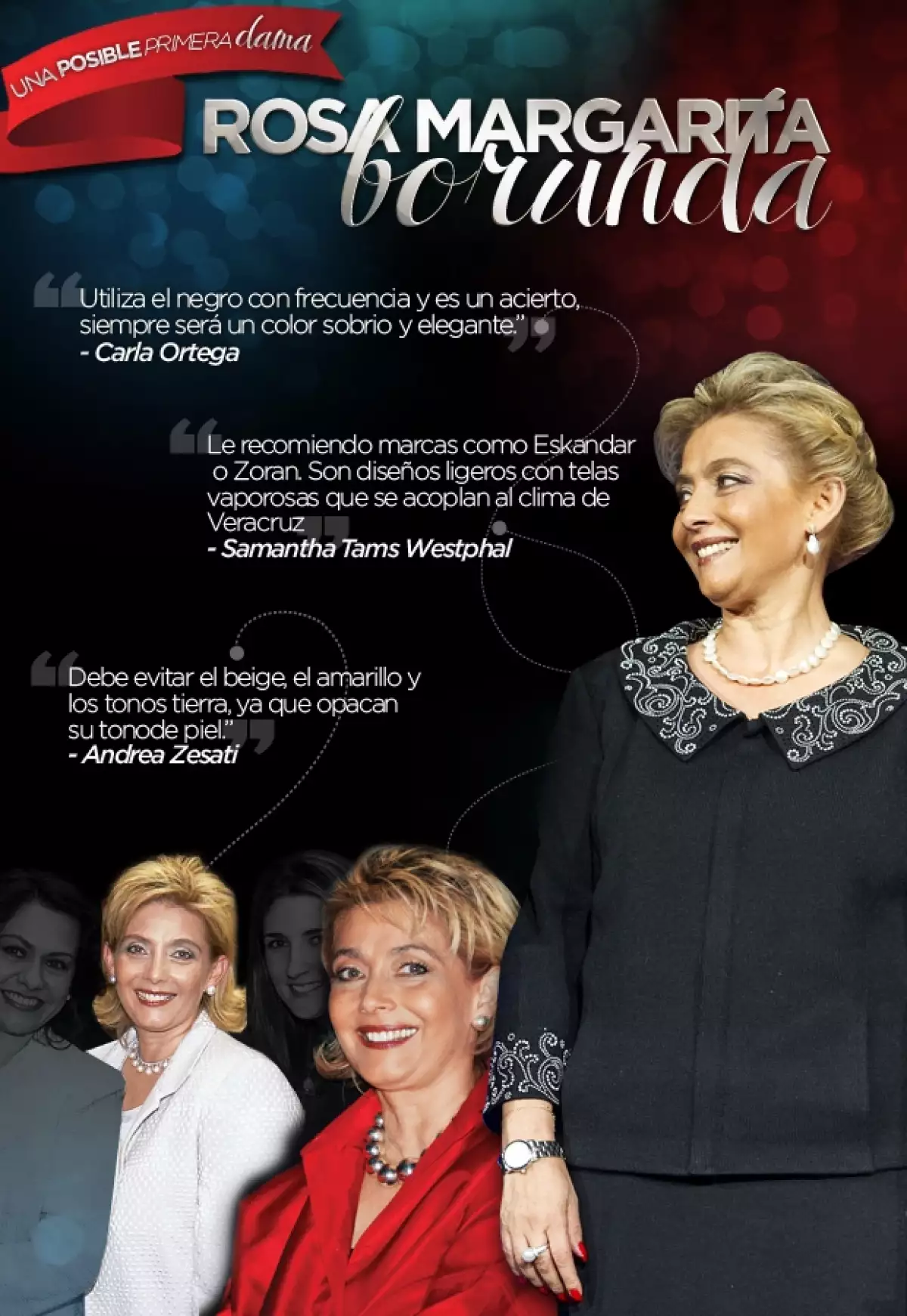 La esposa de Fidel Herrera Beltrán, ex gobernador de Veracruz, fue puesta bajo la lupa. Checa qué le recomendaron los expertos en moda.