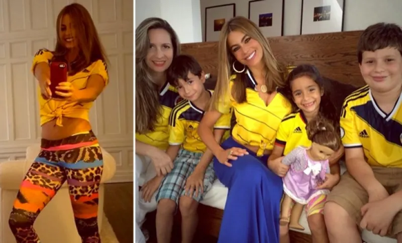 Sofía Vergara apoyó a Colombia, mientras que Gisele Bündchen y Alessandra Ambrosio se prepararon desde temprano para apoyar a su selección en los emocionantes cuartos de final de la Copa del Mundo.