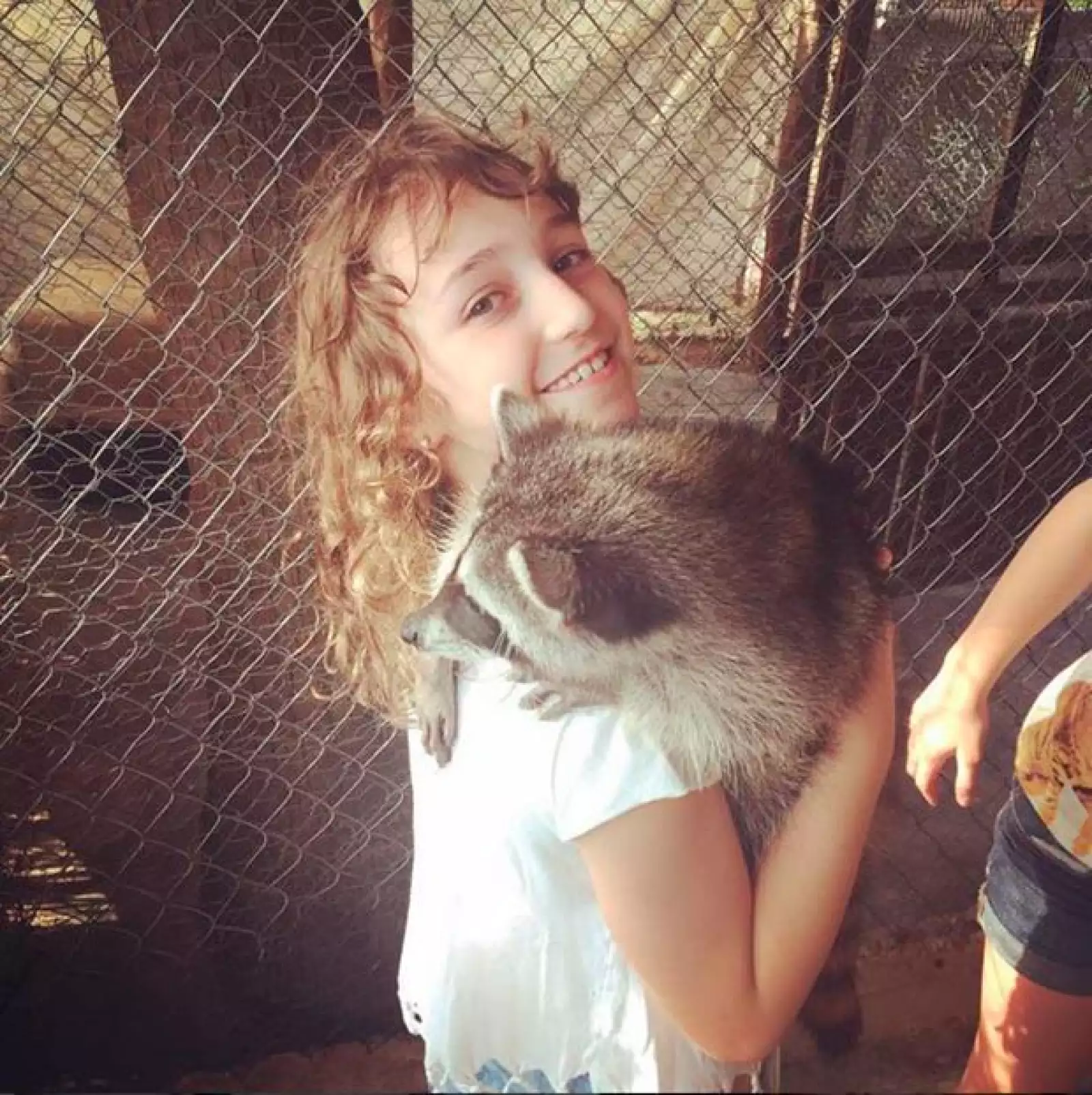 Mía Rubín Legarreta, en otra foto que demuestra su amor por los animales.