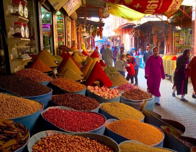 Los mercados de Marrakech son un must.