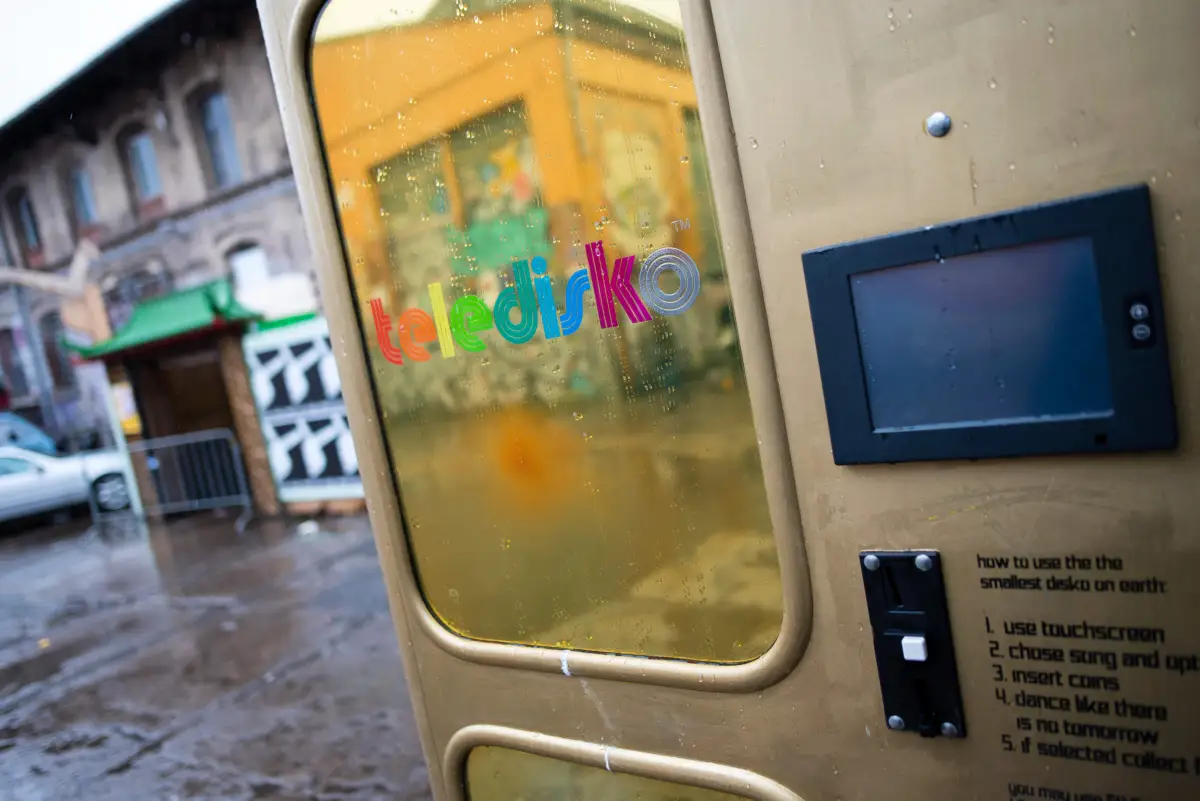 Berlin's smallest night club located in phone booth