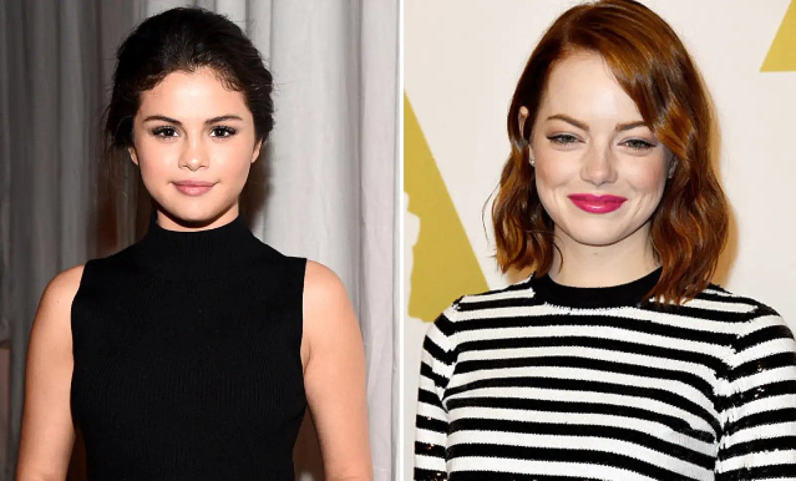 Además de Shia, Selena también tiene un gran amor y respeto por Emma Stone, a quien incluso la llama su mentora, lo cual la actriz catalogó como muy tierno.