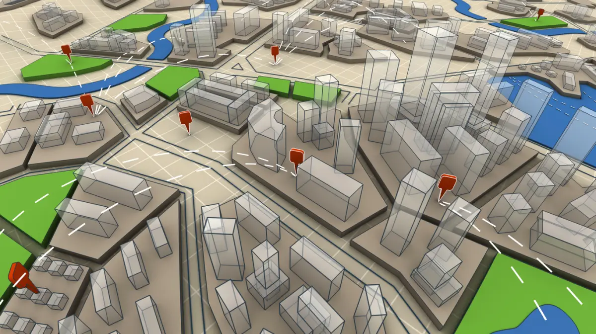 3d map navigation cartografia ciudad planeación