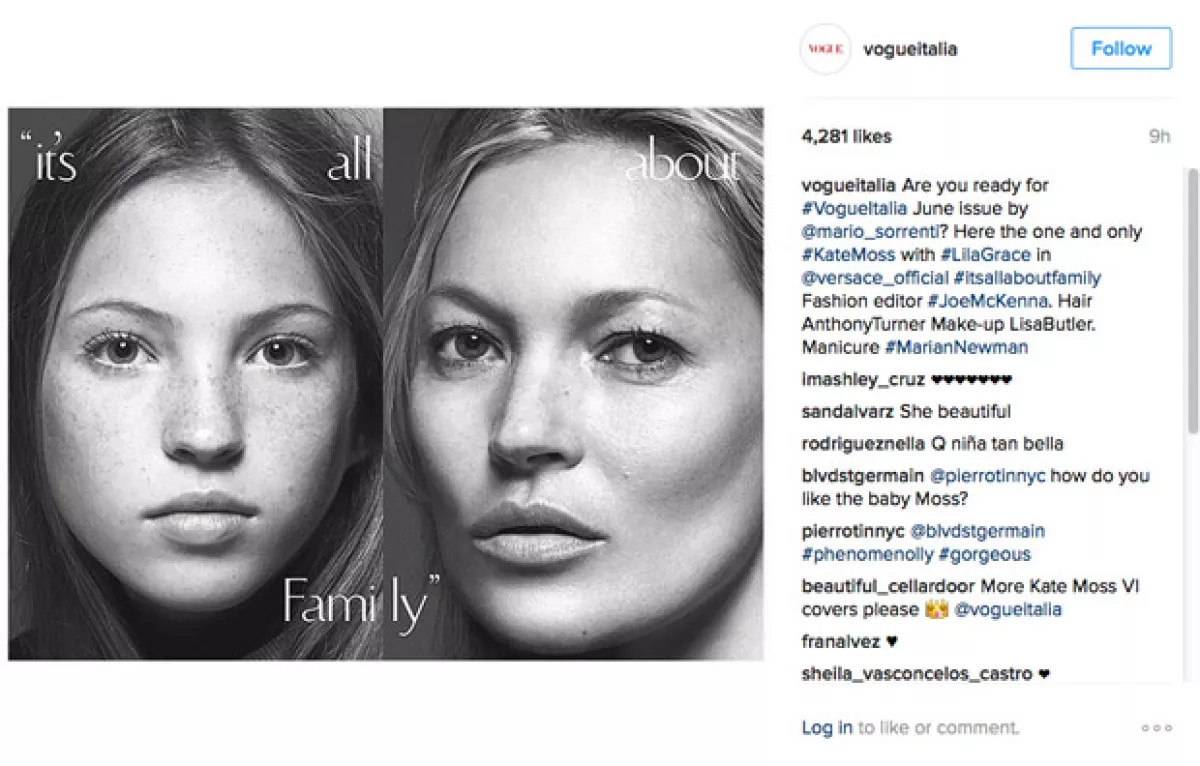 Madre e hija posaron para Mario Sorrenti.
