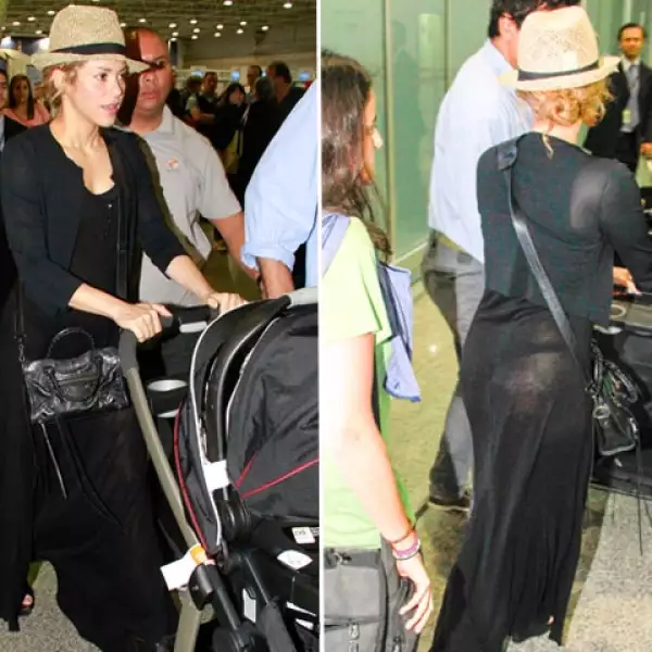 Cuando se disponía a dejar Río de Janeiro, Brasil, tras la Copa Confederaciones, Shakira expueso su ropa interior por culpa de los flashes.