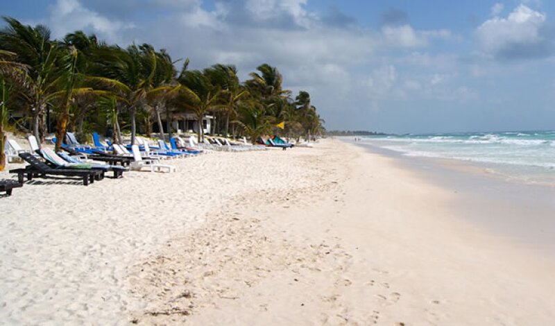 Zona hotelera de Tulum.